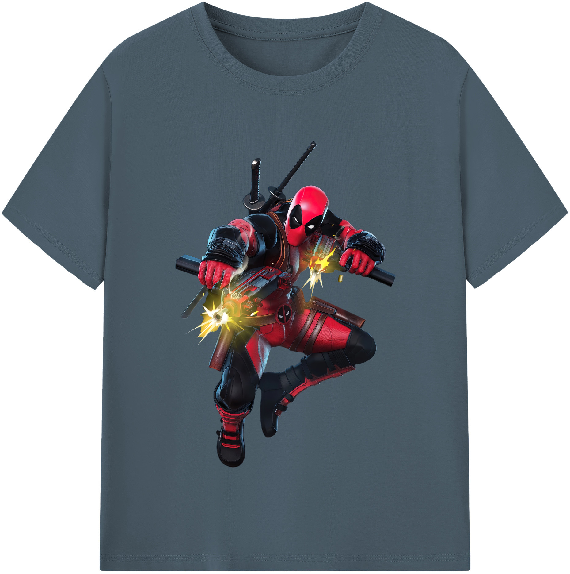 （画像用） Deadpool デッドプール 綿100％半袖Tシャツ（フロントプリント）